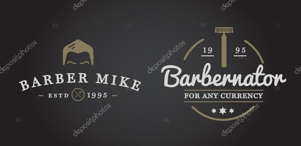 Set of Vector Barber Shop Elements and Shave Shop Icons Illustration can be used as Logo or Icon in premium quality