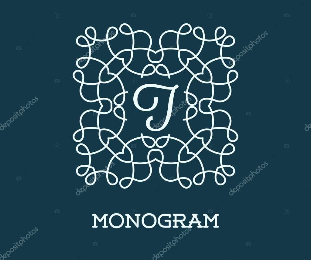 Monogram Design Template with Letter T Vector Illustration Premium Elegant Quality