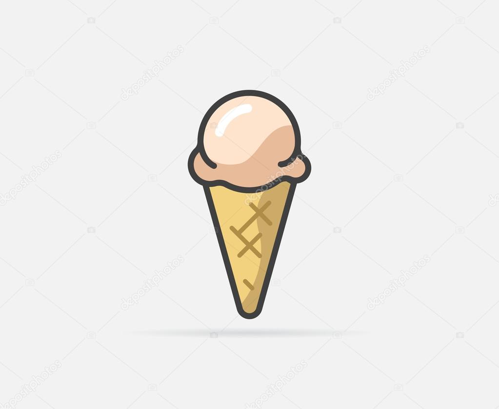Vector Illustration of Ice Cream can be used as Logo or Icon