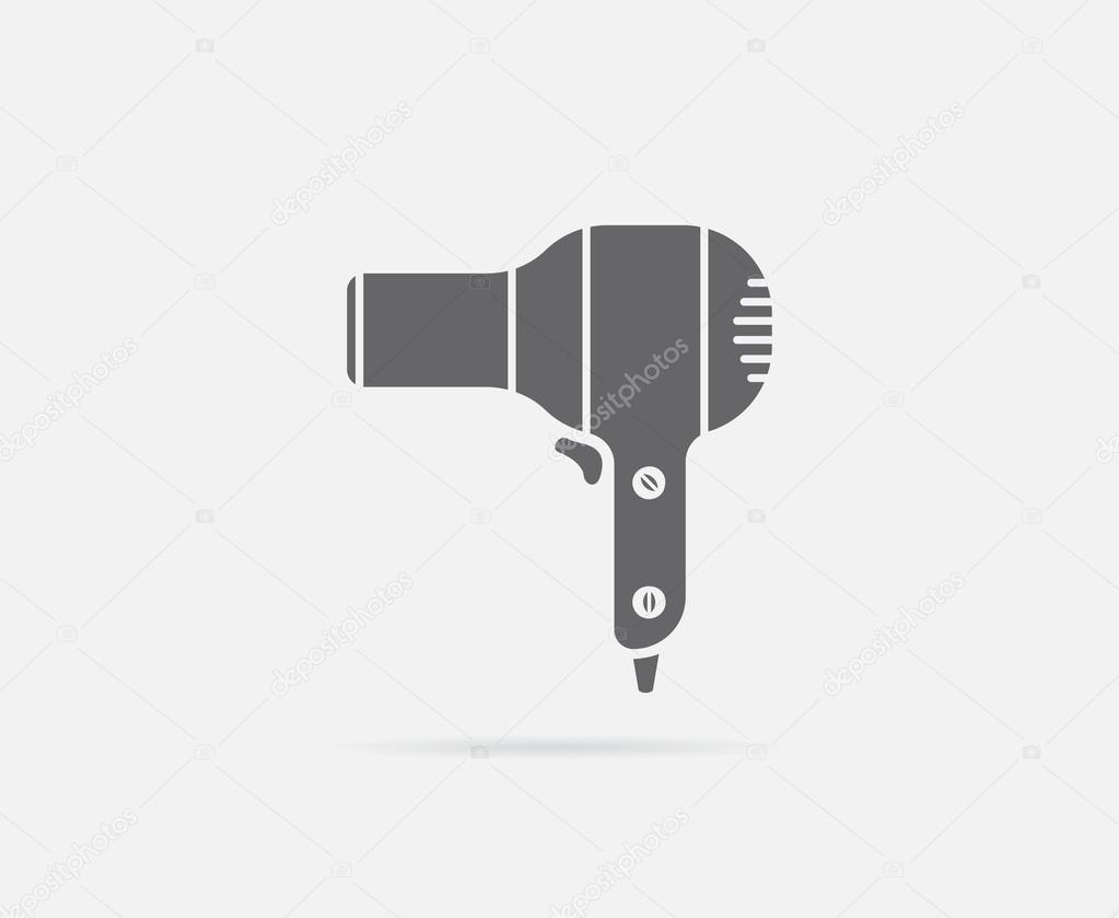 Fan Hair Dryer Vector Element or Icon, Illustration Ready for Print or Plotter Cut or Using as Logotype with High Quality
