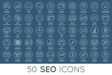 50 Seo simgeler kümesi