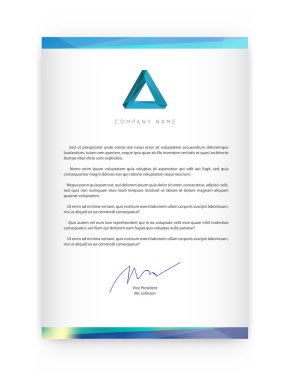 Mektup logo öğelerini ile görsel kimlik