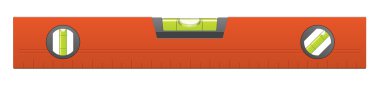 Red Metal Bubble Level
