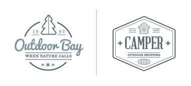 Set of Camping Camp Elements