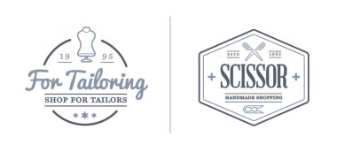 Set of Tailoring Tailor Sew Elements