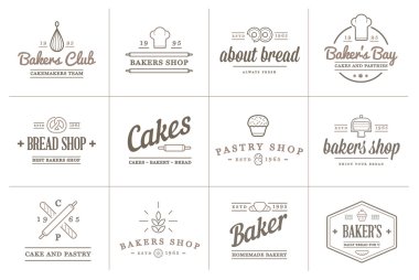 Bakery Pastry Elements and Bread Icons
