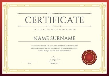 diploma veya sertifika şablonu