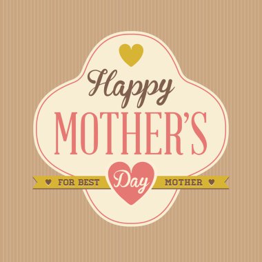 Vintage Happy Mothers's Day Poster