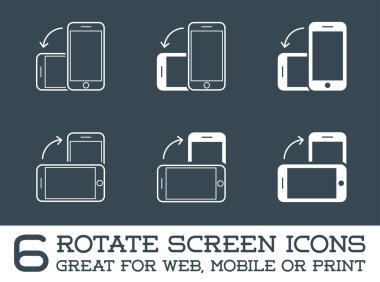 Döndürme Smartphone ya da Tablet simgeler