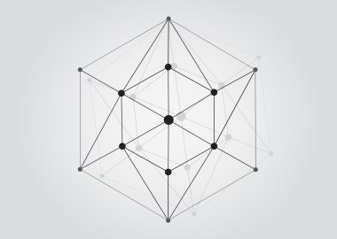 Black and White Lattice Shape Object