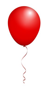 Rengi parlak kırmızı balon