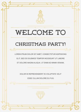 Vintage Invitation to Christmas Party
