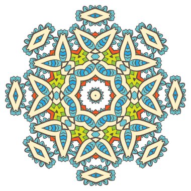 Etnik Fraktal Mandala Aztek Deseni