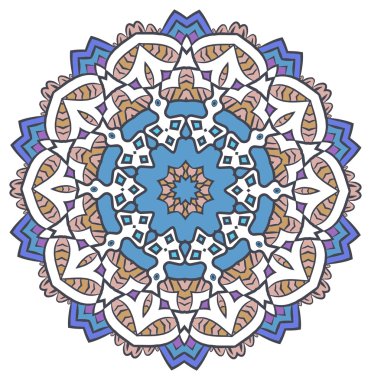 Etnik Fraktal Mandala Aztek Deseni
