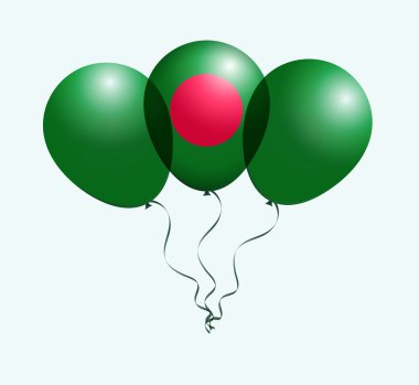 Bangladeş Ulusal bayrak balonlar