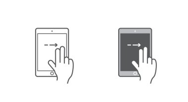 Akıllı aygıt Holding eller ile simgeler