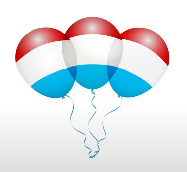 Lüksemburg ulusal bayrak balonlar