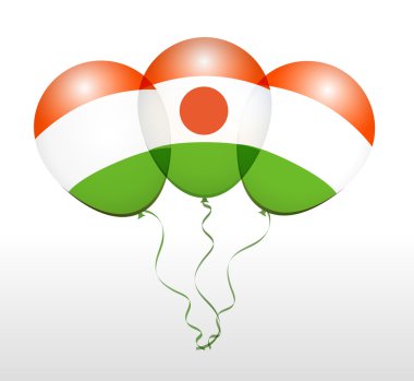 Nijer ulusal bayrak balonlar