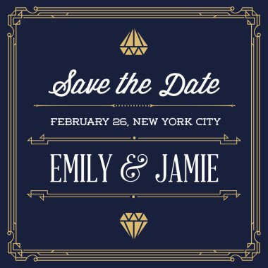 Vintage tarzı davet düğün için