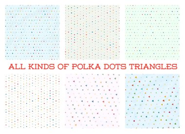 Polka Dot üçgen renkli tasarım