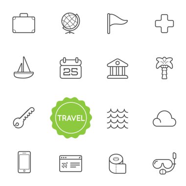 Set of Travel Holiday Elements clipart