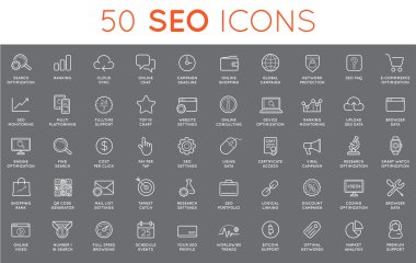 50 Seo simgeler kümesi