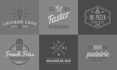 Fast Food öğeleri simge kümesi