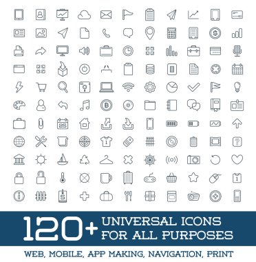 120 evrensel Icons Set
