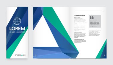 Letterhead and geometric triangular design brochure