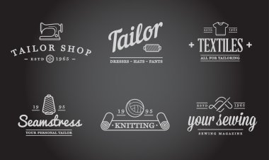 Set of Tailoring Tailor Sew Elements
