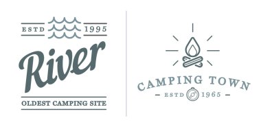 Set of Camping Camp Elements