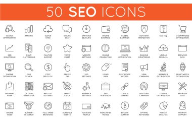 50 Seo simgeler kümesi