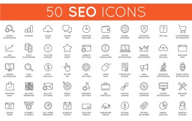 Set of 50 SEO Icons