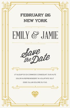 Harika bir tarzda davet sonrası Art Deco