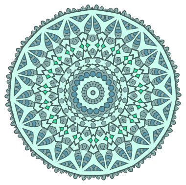 Etnik Fraktal Mandala Aztek Deseni