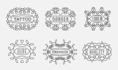 Lüks Insignias logolar kümesi