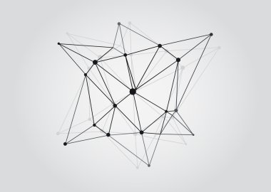 Black and White Lattice Shape Object