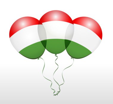 Macaristan ulusal bayrak balonlar