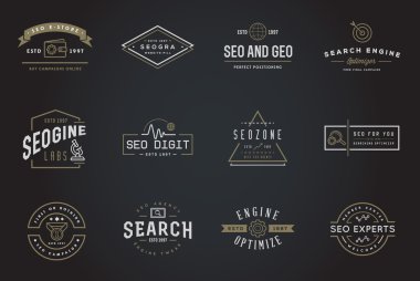 SEO Search Engine Optimisation Icons clipart