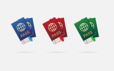 Vatandaşı ya da yabancı Passport kimliği kümesi