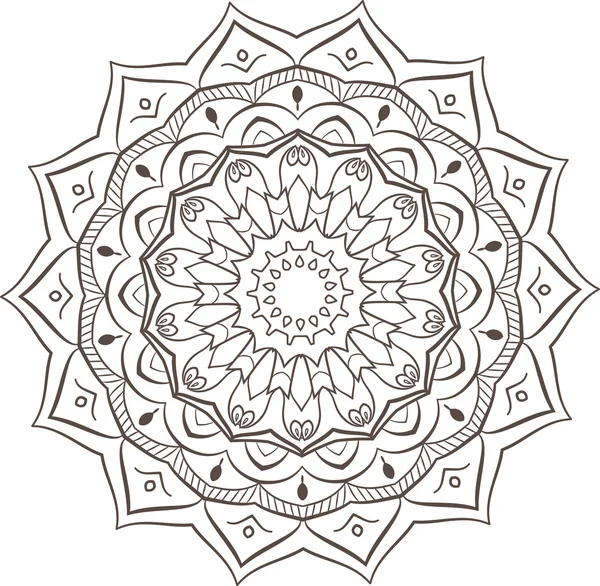 Etnikai fraktál Mandala — Stock Vector