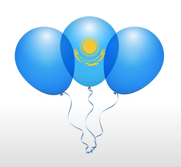 카자흐스탄 국기 풍선 — 스톡 벡터