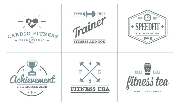 Set of Fitness Aerobics Gym Elements — 스톡 벡터