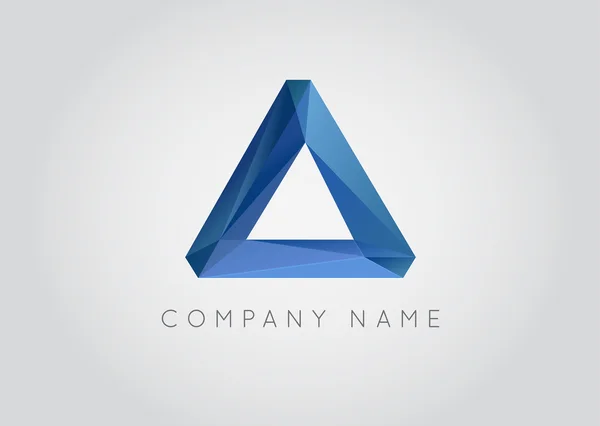 Trendy Crystal Triangulated Gem Logo — Stockvector