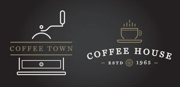Plantillas de Logotipo de café y accesorios de café — Vector de stock