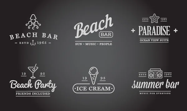 Beach Sea Bar prvky — Stockový vektor