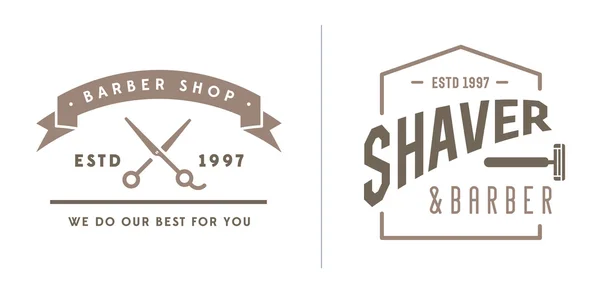 Barber Shop elementen en scheren Shop — Stockvector