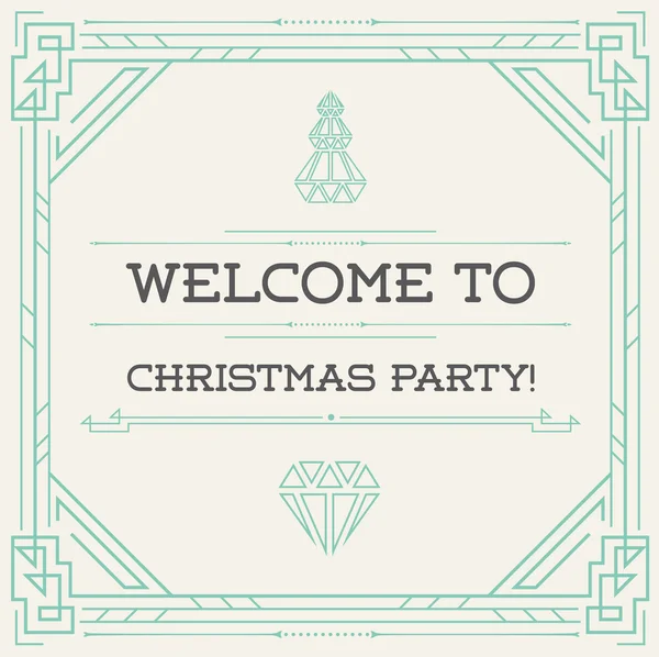 Vintage Invitation to Christmas Eve Party — 스톡 벡터