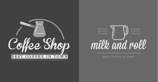 Kaffee-Logotypen-Vorlagen und Kaffee-Zubehör — Stockvektor