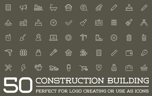 Set of Construction Building Icons — Stock Vector